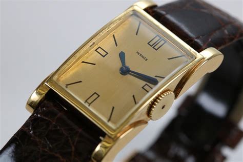 hermes silver chain watch mens vintage|Hermes wrist watches for sale.